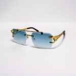 fancy rimless sunglasses